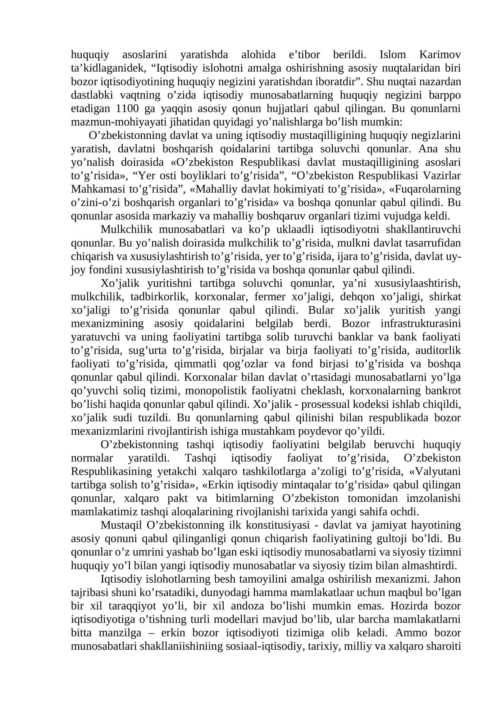 IQTISODIY ISLOHOTLAR, XUSUSIY MULKChILIKNING ShAKLLANIShI 3