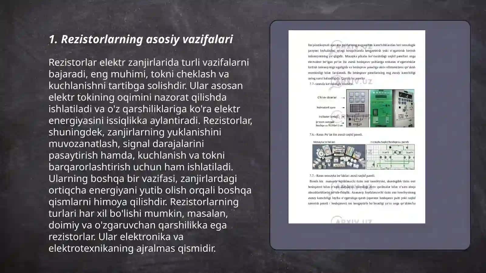 Rezistorlar aktiv va pasiv qarshilik 3