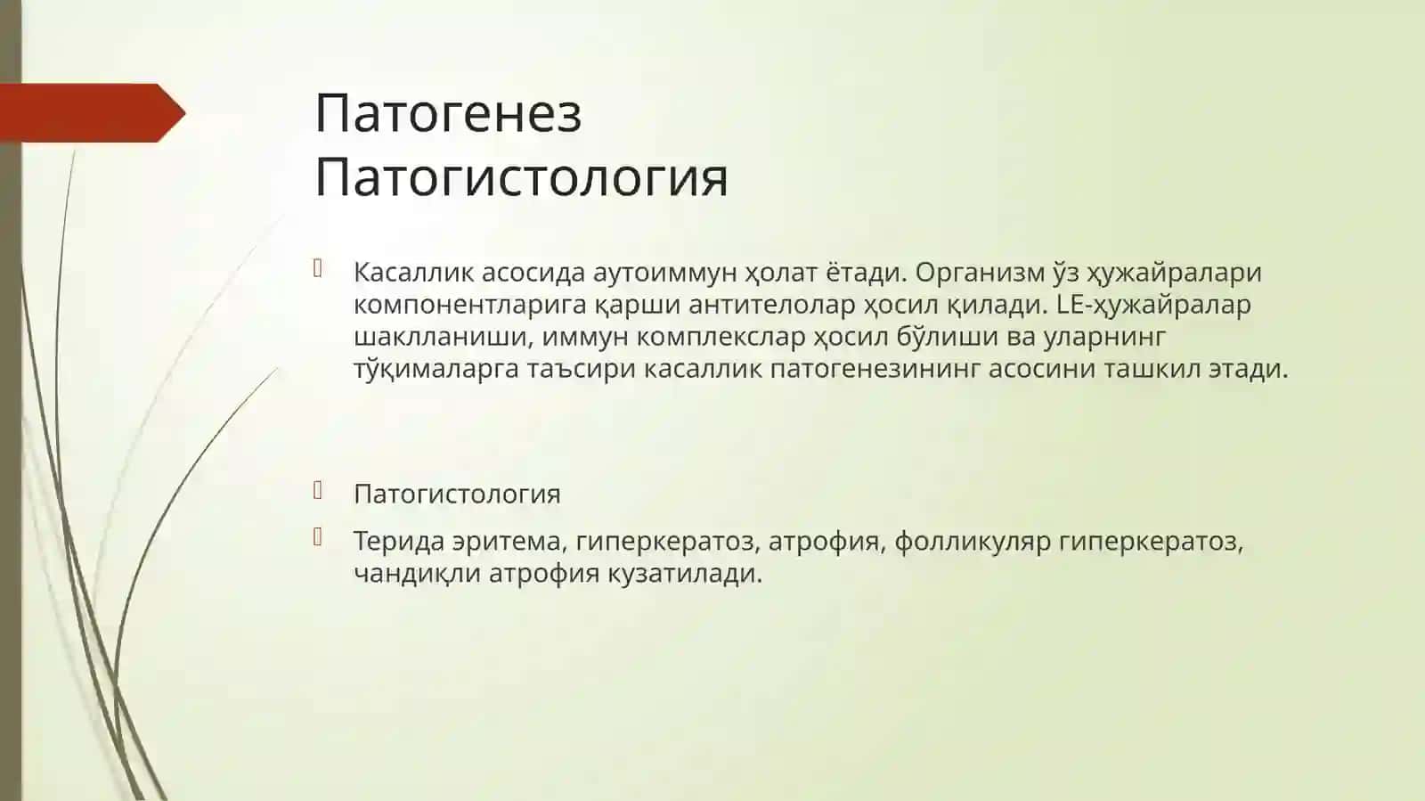 Кизил югурик (erythematosus)бириктирувчи тўқима касалликлари 3