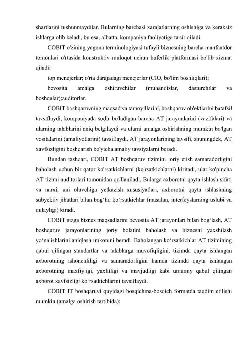 COBIT VA VAL IT STANDARTI TAHLILI 3