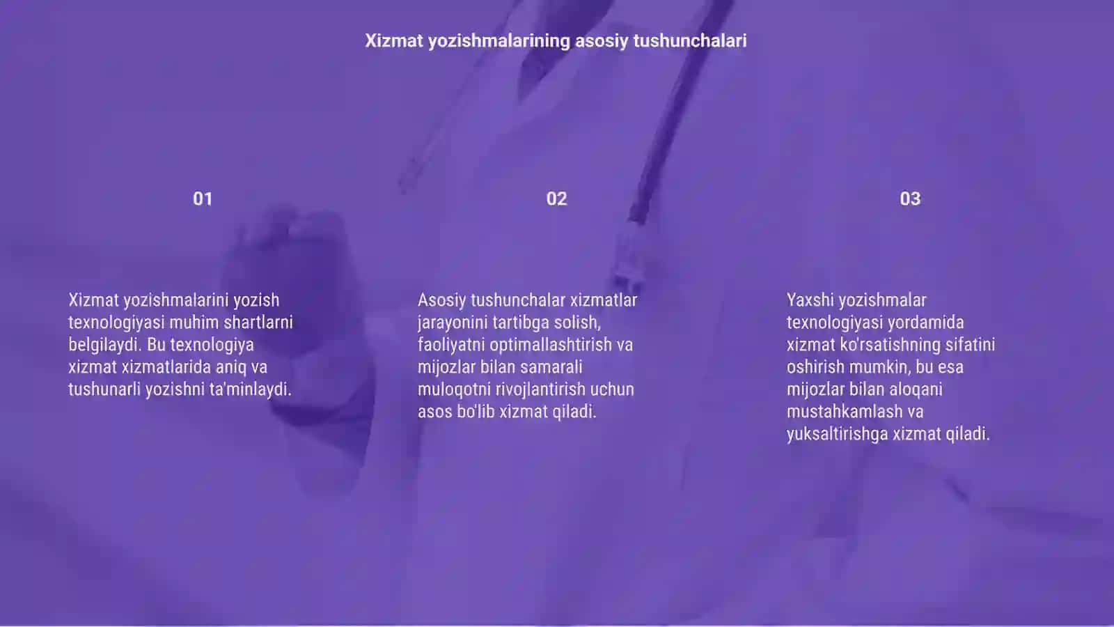 Xizmat yozishmalarini yozish texnologiyasi 3