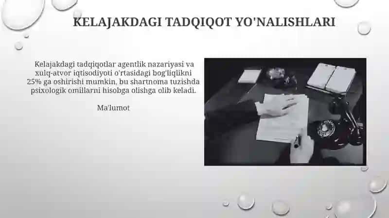 Shartnoma nazariyasi.Tashkilotni amaliy tahlil qilish nazariyasi 3
