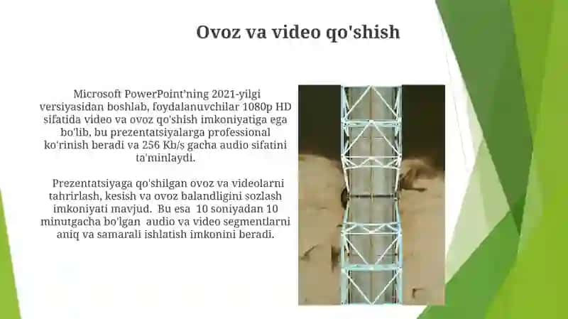 PowerPointning dasturiy taʼminoti va uning imkoniyatlari 3