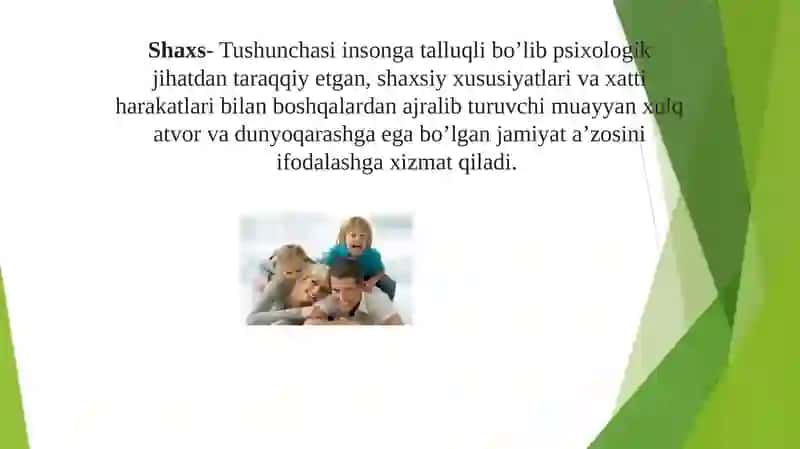 Shaxsning rivojlanishi tarbiyasini jtimoiylashuvi 3