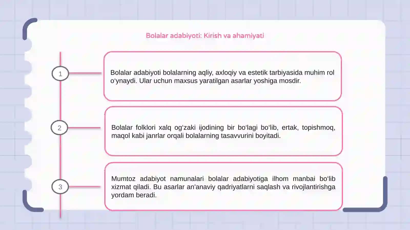 Bolalar adabiyoti va Bolalar folklorining mumtoz adabiyot namunalari bilan bogliqligi 3