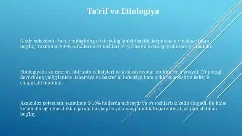 O'tkir xolesistit va uning asoratlari 3