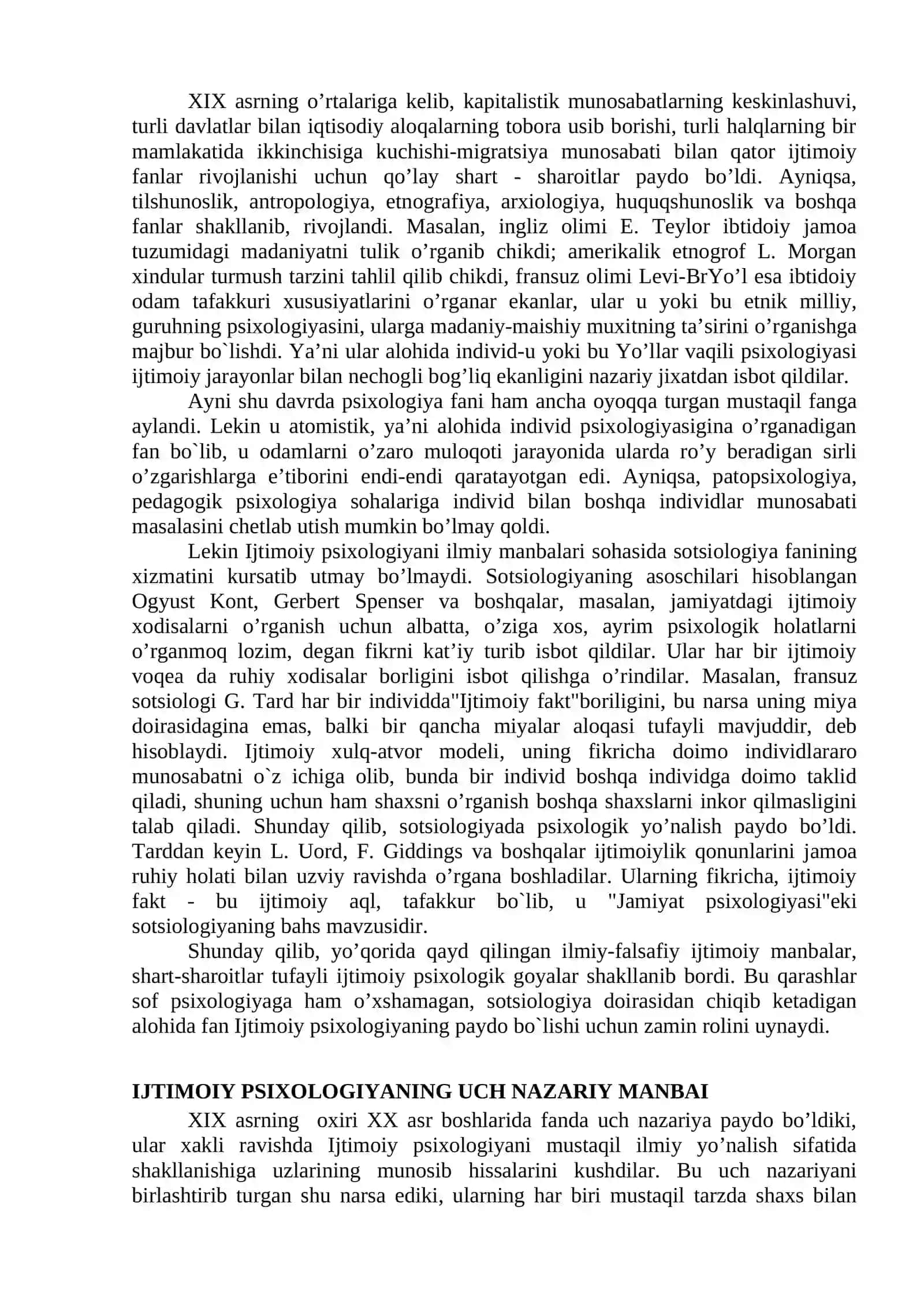 IJTIMOIY PSIXOLOGIYA FANINING YUZAGA KELISHI VA RIVOJLANISHI 3