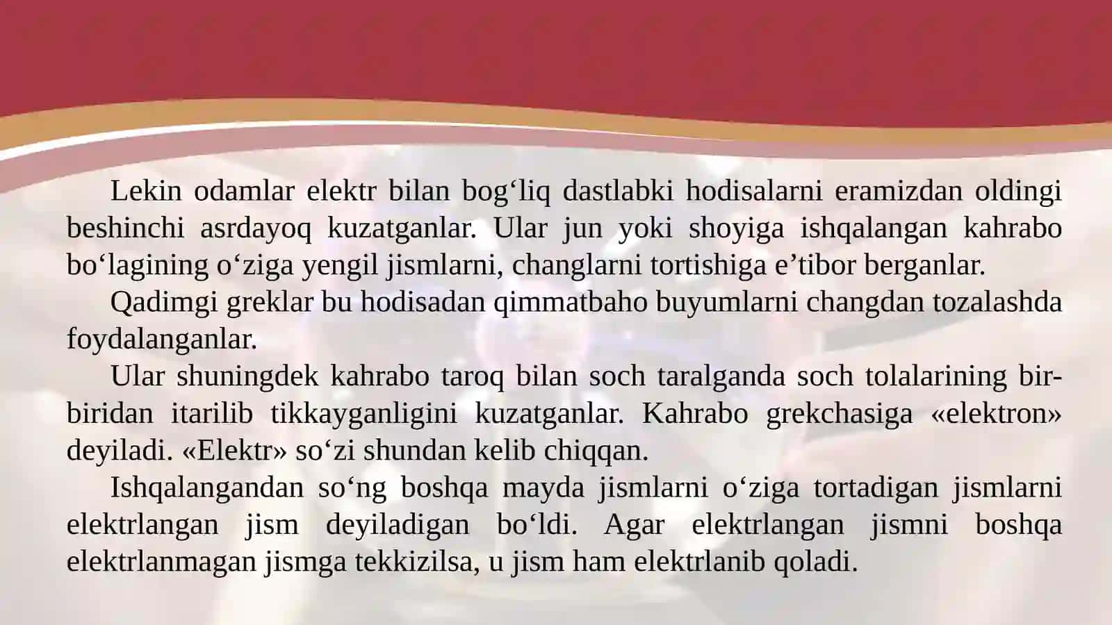 Jismlarning elektrlanishi 3