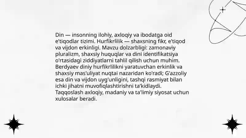 Din va hurfikrlilik 3