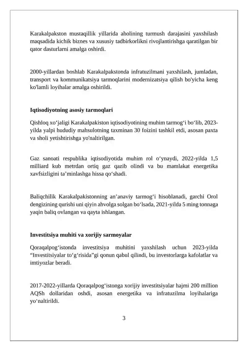Mustaqillik yillarida Qoraqolpog’iston respublikasi 3