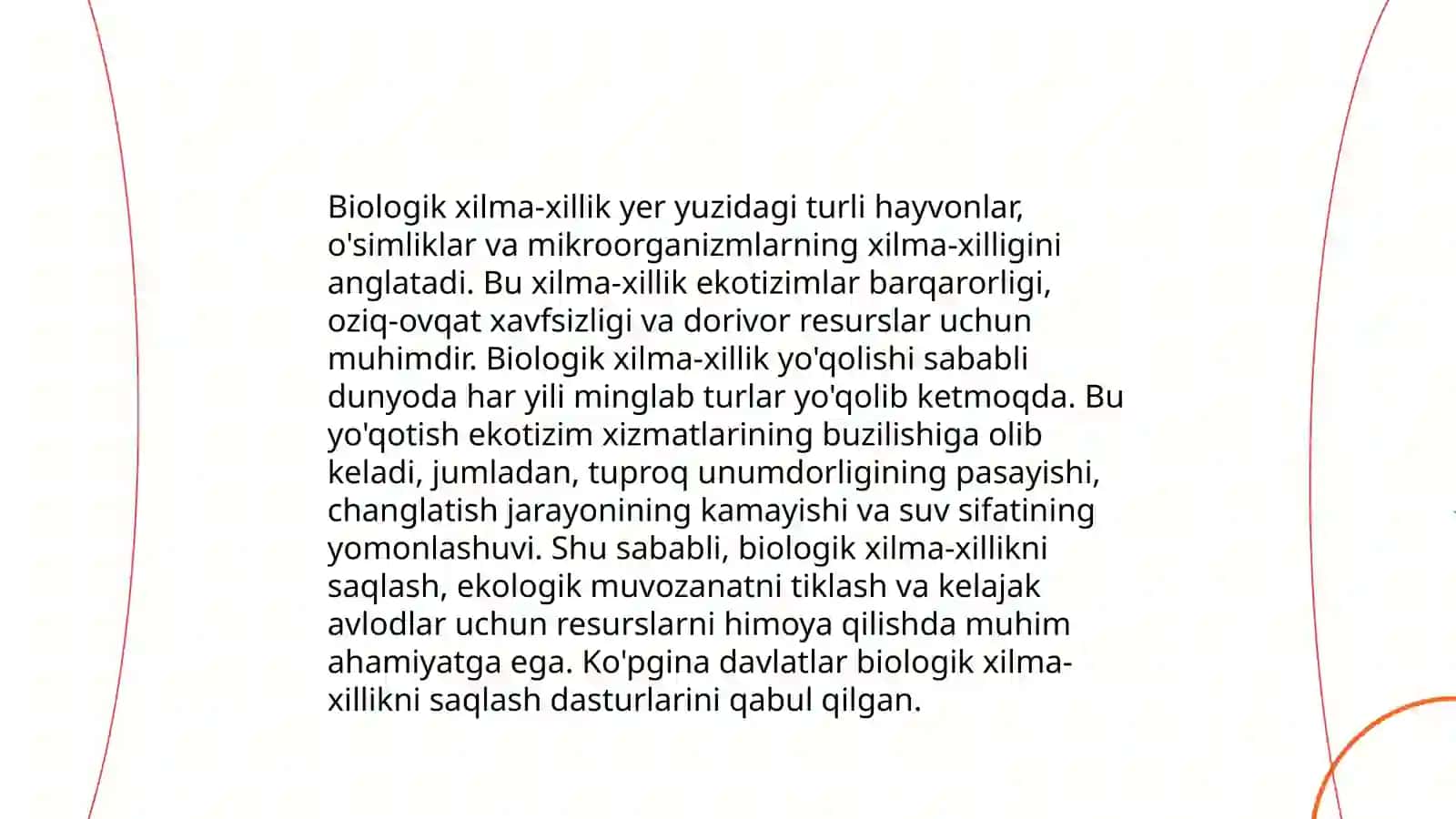 Biologik xilma-xillikni muhofaza qilish muammollarini o'rgangan 3