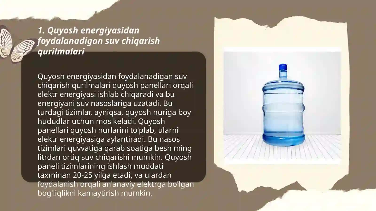 Quyosh energiyasidan foydalanadigan suv chiqarish qurilmalari 3