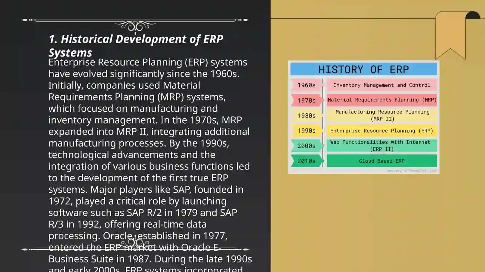 Explain evolution and functions of ERP 3