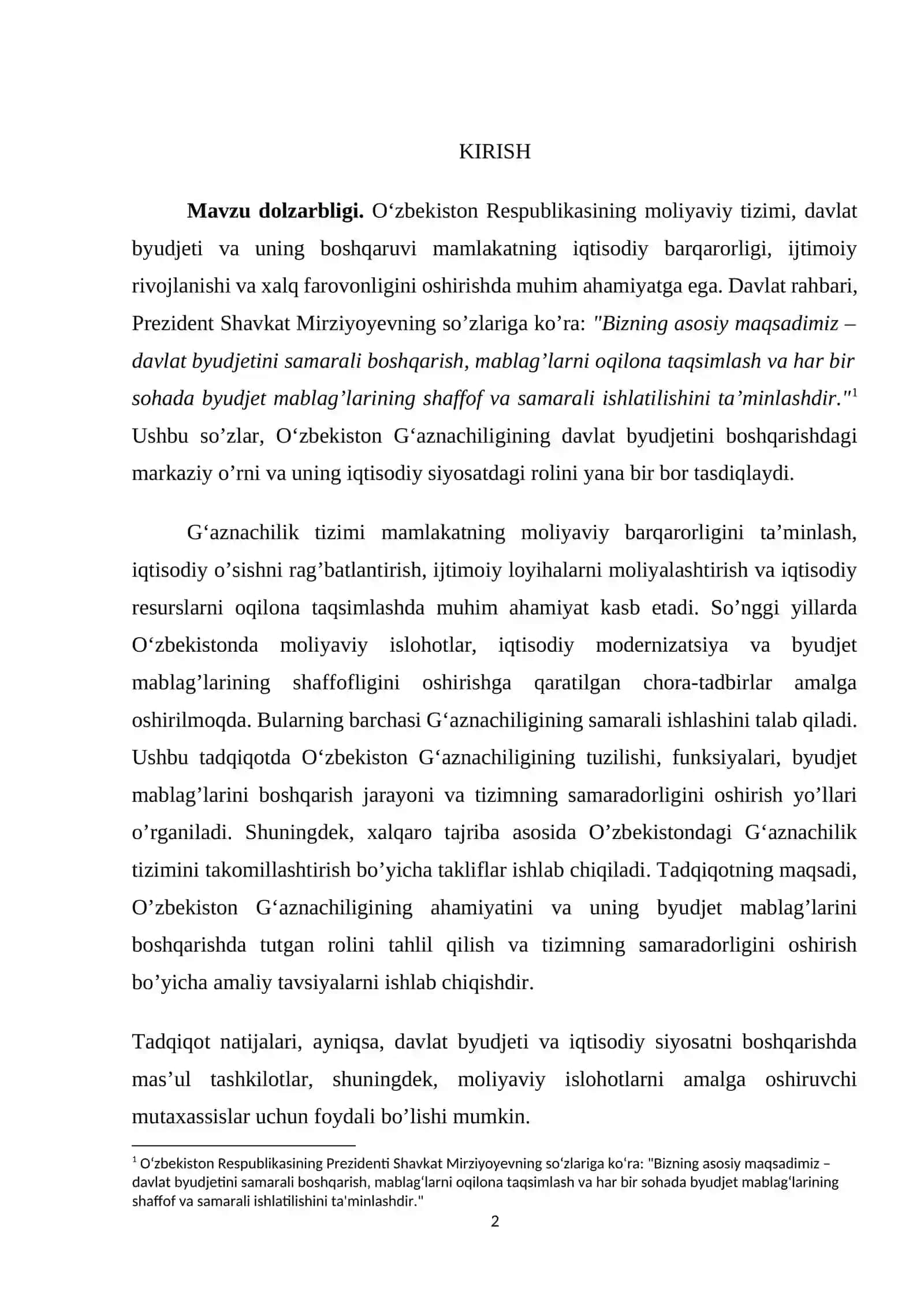 Oʻzbekiston respublikasi gʻaznachiligi, uning budjet mablagʻlarini boshqarishdagi ahamiyati 3