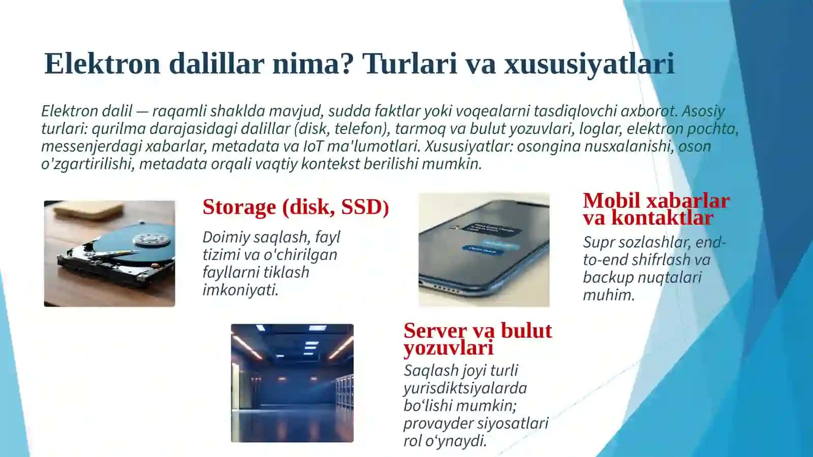 Elektron dalillarni sudda baholash: Huquqiy va amaliy muammolar tahlili 3