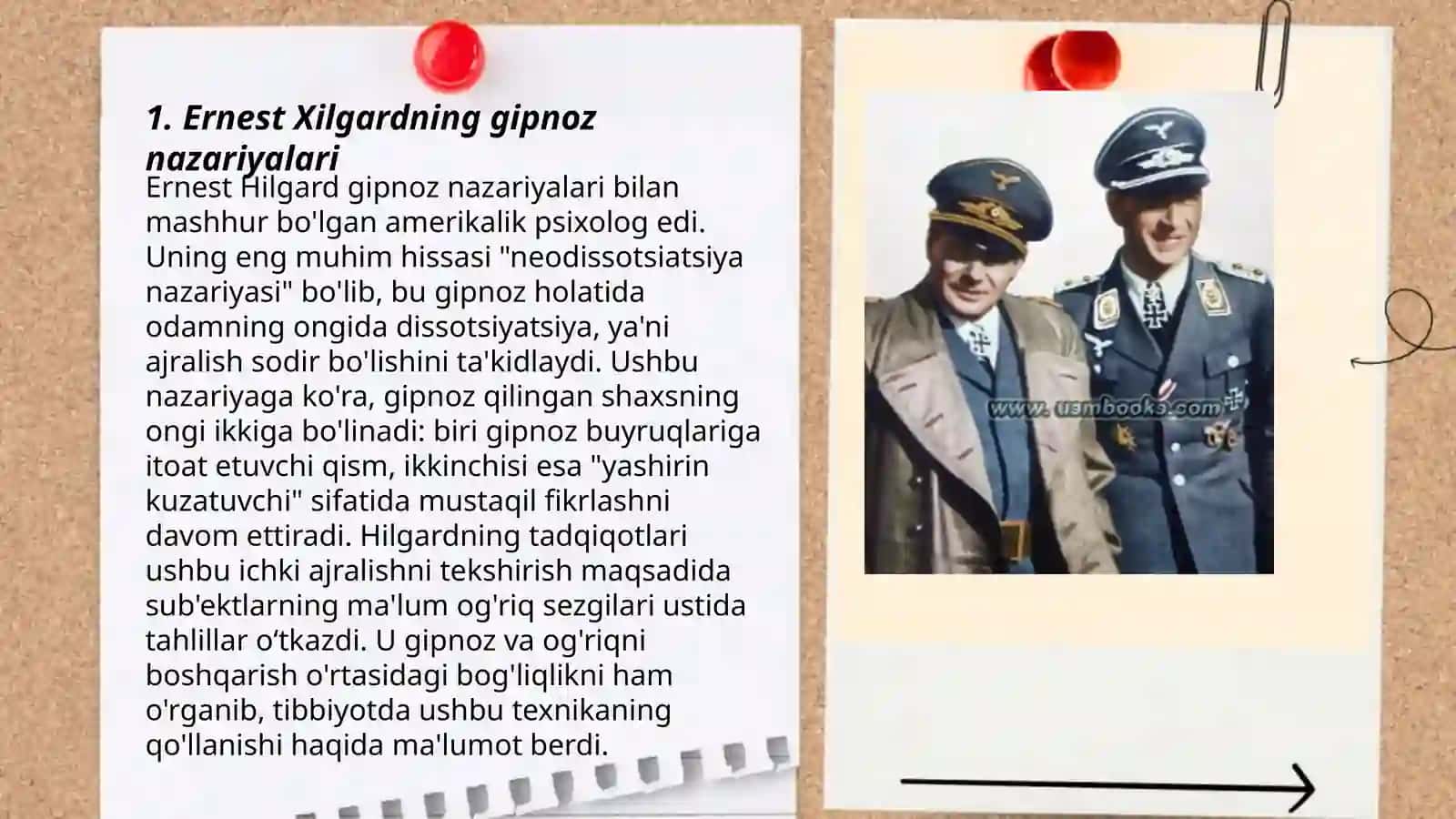 Ernest Xilgardning gipnoz nazariyalari 3