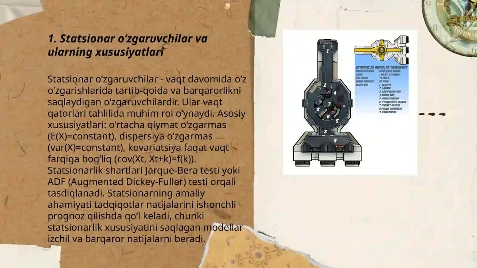Statsionar oʻzgaruvchili dinamik modellar 3