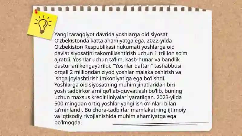 Yangi taraqqiyot davrida yoshlarni ijtimoiy rivojlantirish O‘zbekistonda yoshlarga oid siyosatning xuquqiy asoslari 3