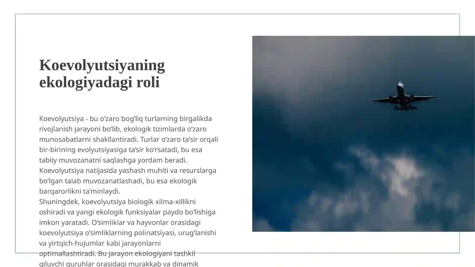 Koevolyutsiya va environmentalizm dialektikasi 3