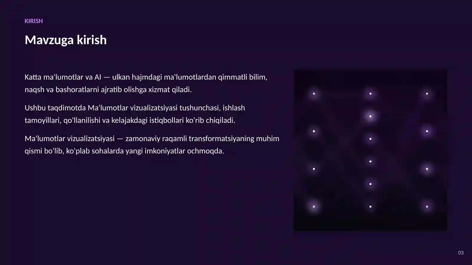 SUN'IY INTELLEKT • AI VA KATTA MA'LUMOTLAR 3