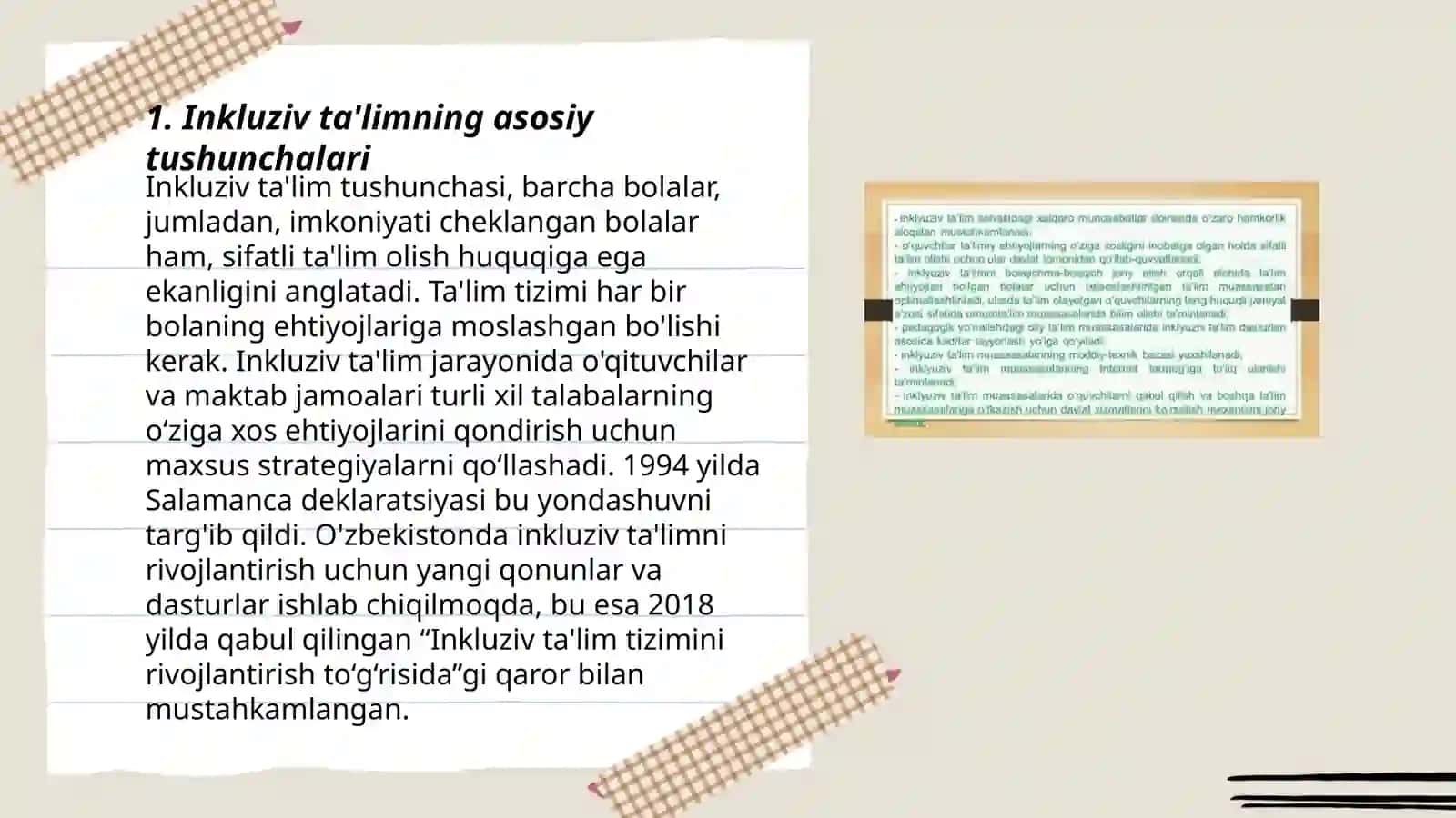 Inklyuziv ta'limning xalqaro huquqlari 3