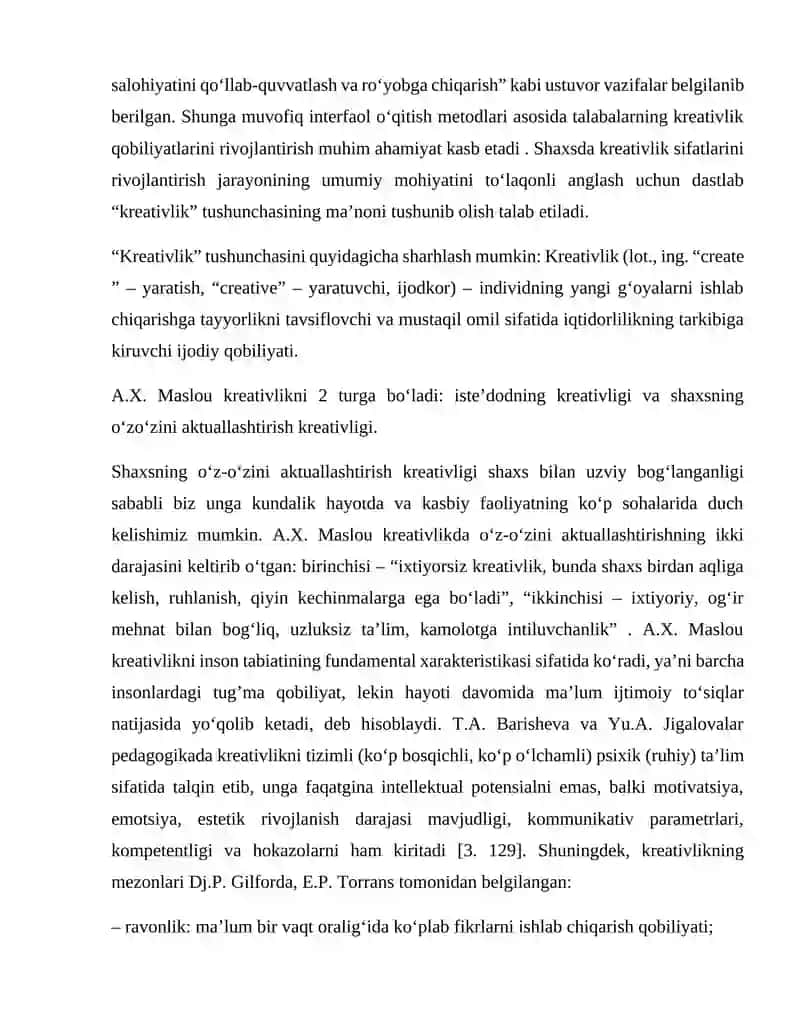 BOʻLAJAK MAKTABGACHA TAʼLIM PEDAGOGLARINI KREATIV QOBILIYATLARINI RIVOJLANTIRISH. 3