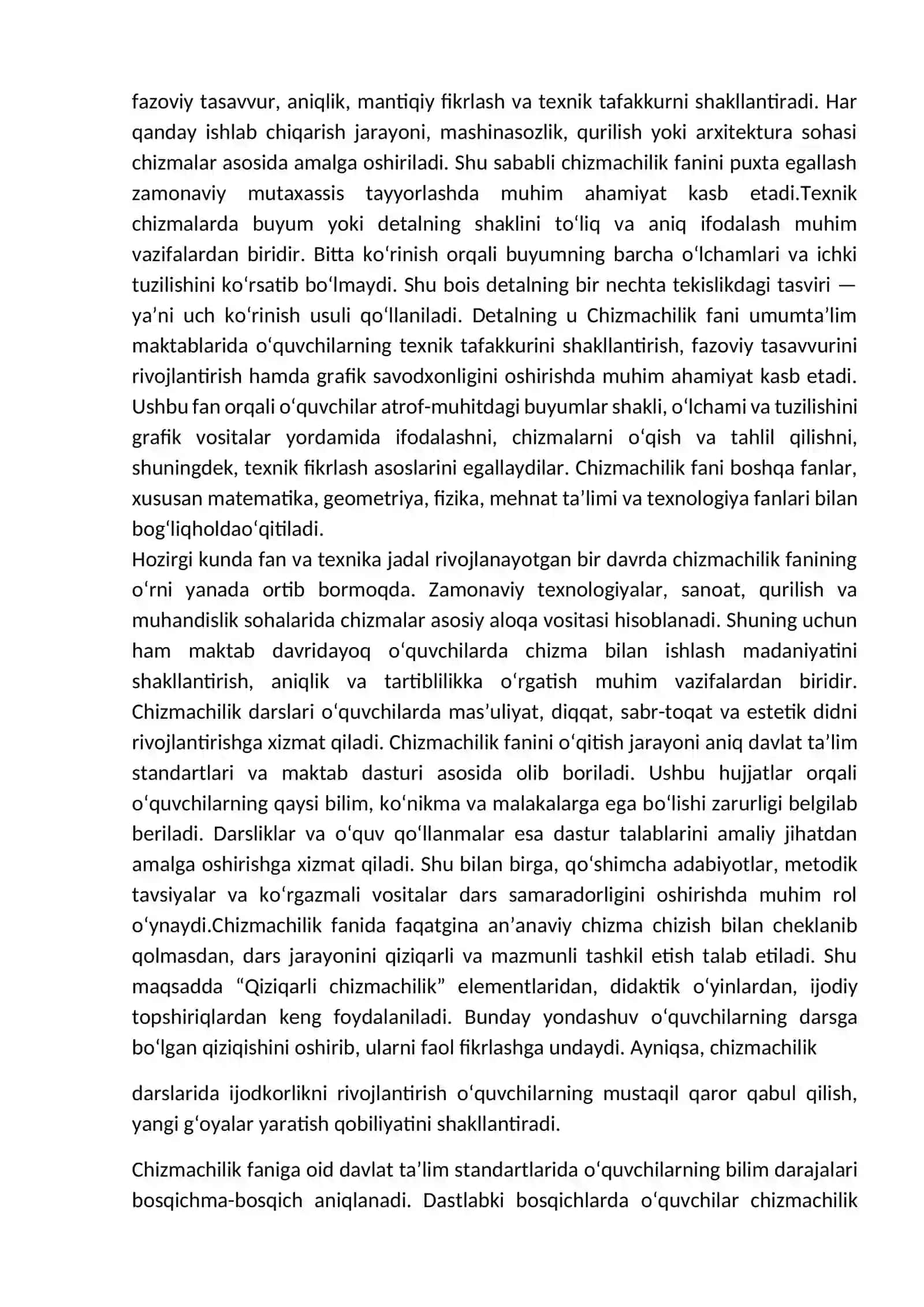Tanlangan mavzu boyicha muammoli o’qitish metodlaridan foydalanib dars bayoni tuzish 3