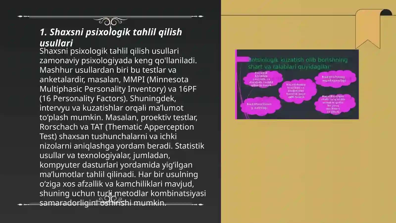 Psixodiognostik tekshiruv va tadqiqotlar 3