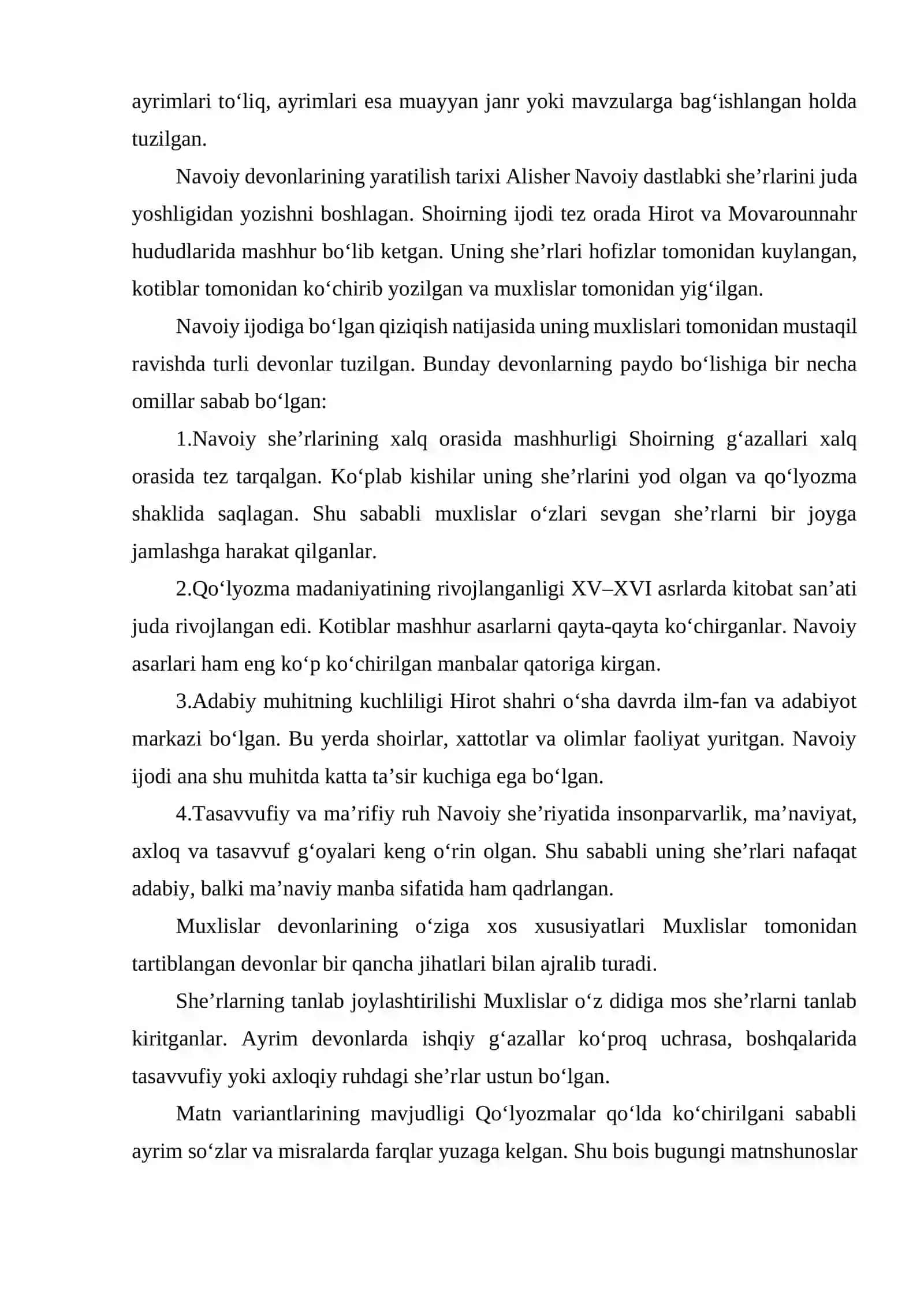 ALISHER NAVOIYNING MUXLISLARI TOMONIDAN TARTIB BERILGAN DEVONLARI. 3