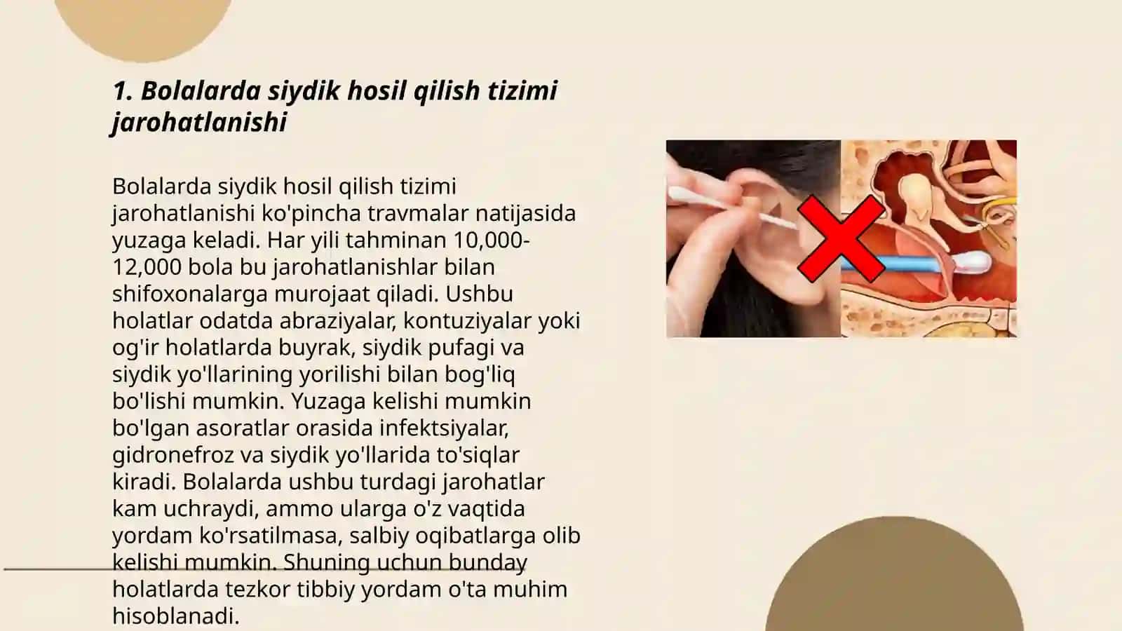 Bolalarda siydik hosil qilish va ayirish azolarini jarohatlanish semiotikasi va sindromlari 3