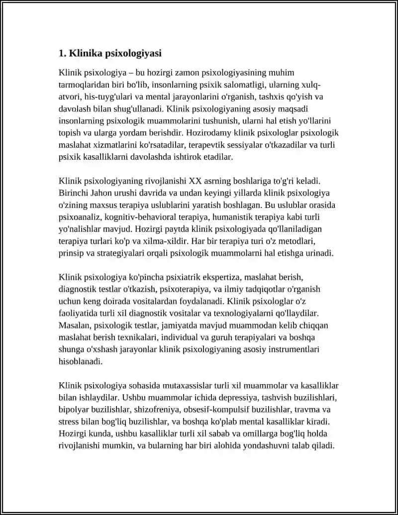 Mavzu: HOZIRGI ZAMON PSIXOLOGIYASINING TARMOQLARI 3