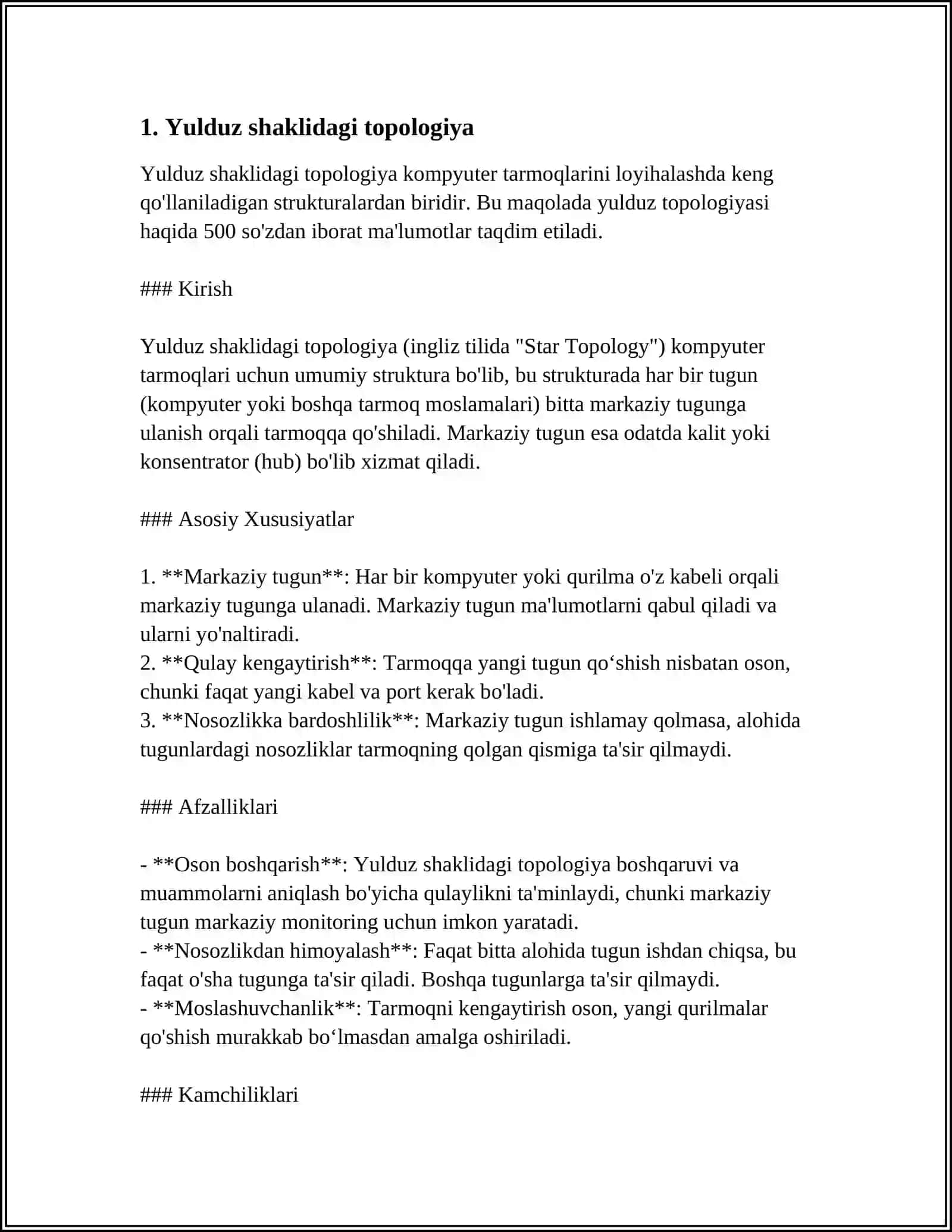 TELEKOMMUNIKATSIYADA TARMOQ TOPOLOGIYALARI 3