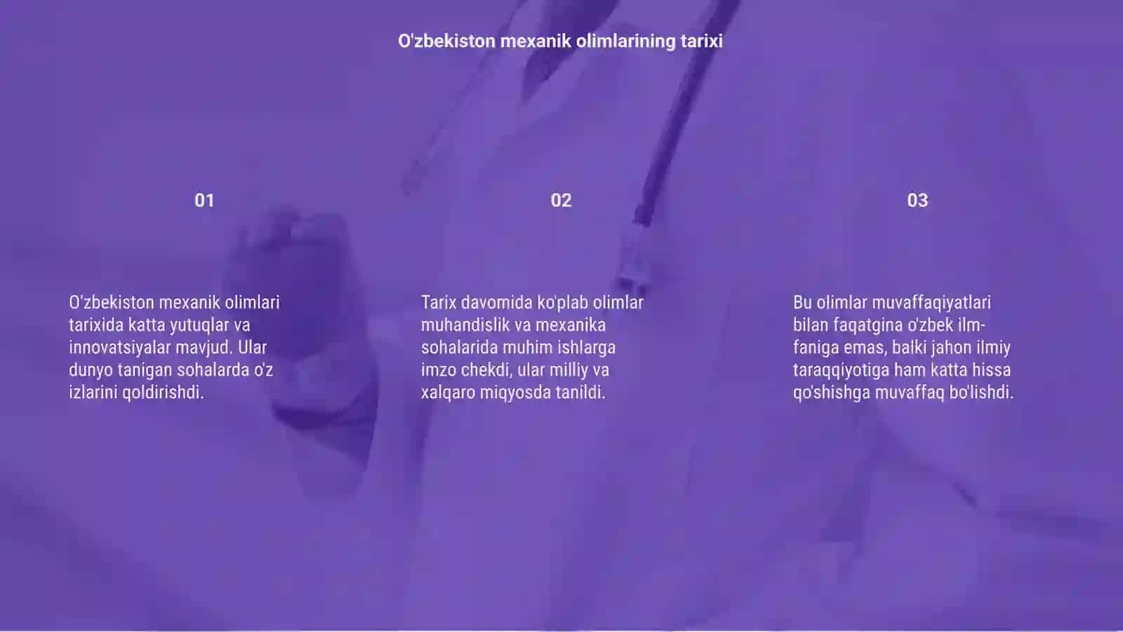 O'zbekiston Mexanik Olimlari 3