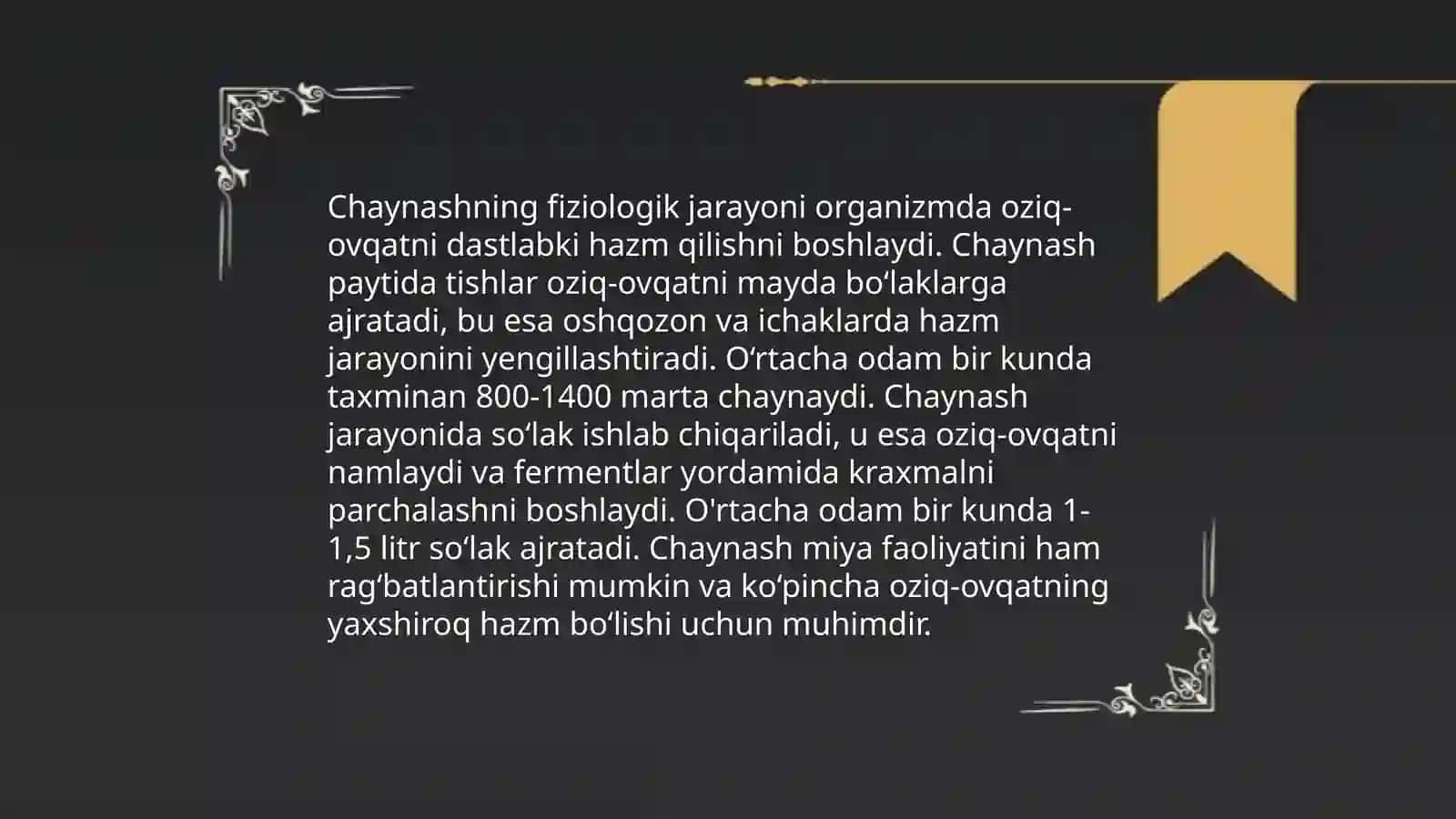 Chaynash harakati va mushaklarning kooperatsiyasi 3