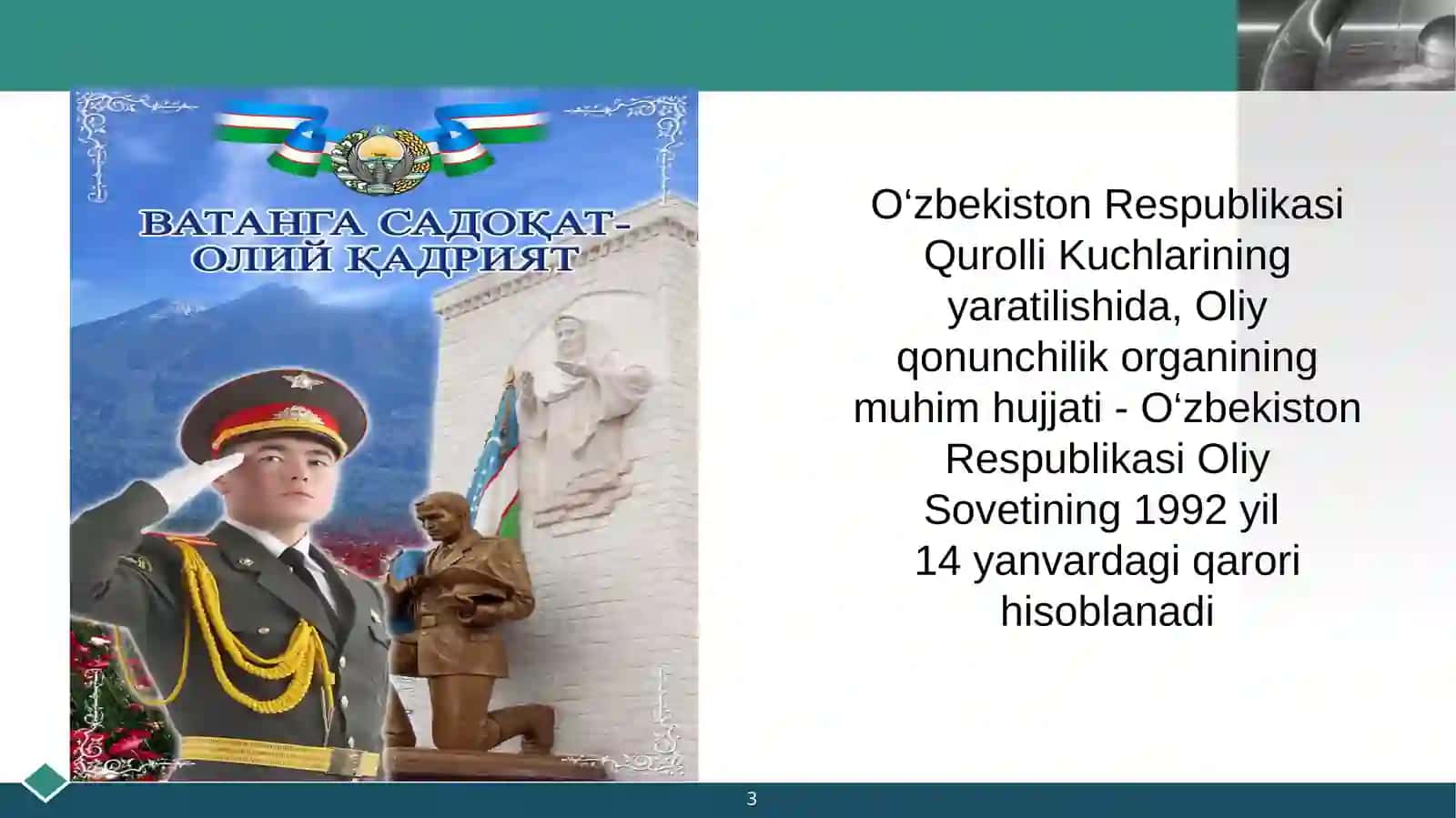 O‘zbekiston respublikasi qurolli kuchlarining yaratilishi 3