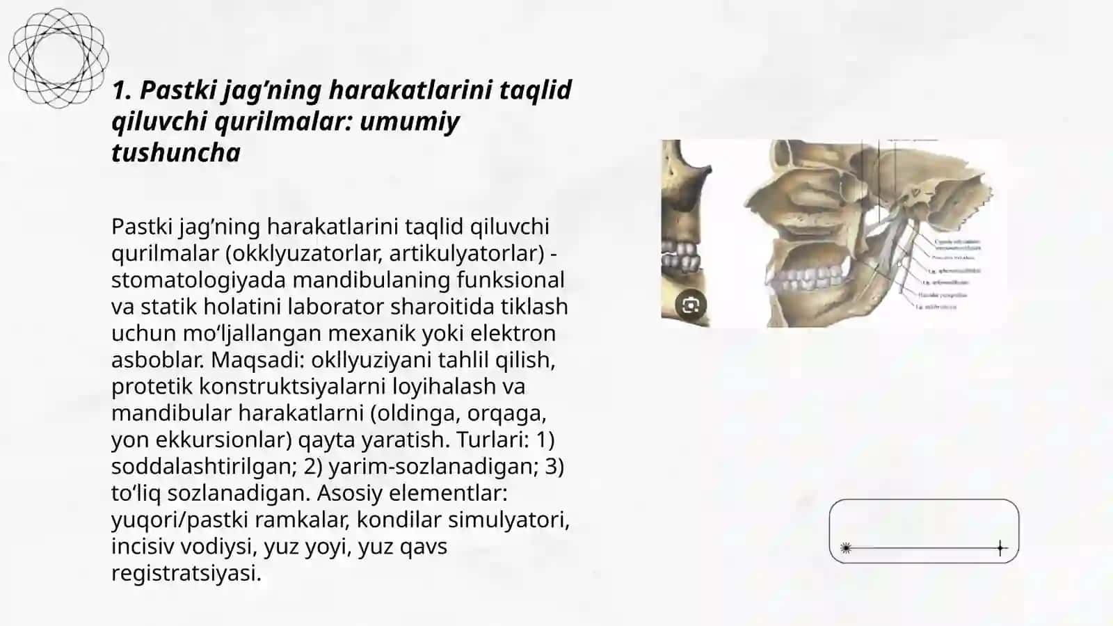 Pastki jag’ning harakatlarini taqlid qiluvchi qurilmalar 3
