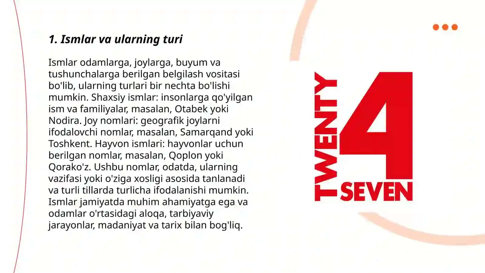 So'z turkumlarini o'rganish hosil qilinadigan orfografik bilimlar 3