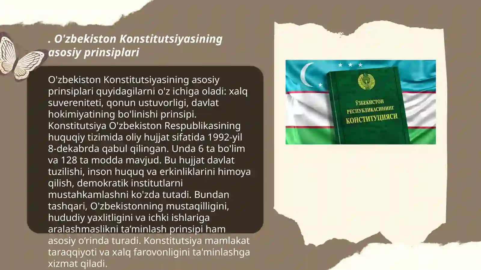 O'zbekiston respublikasi konstitutsiyasining tuzilishi va o'ziga xos xususiyatlari 3