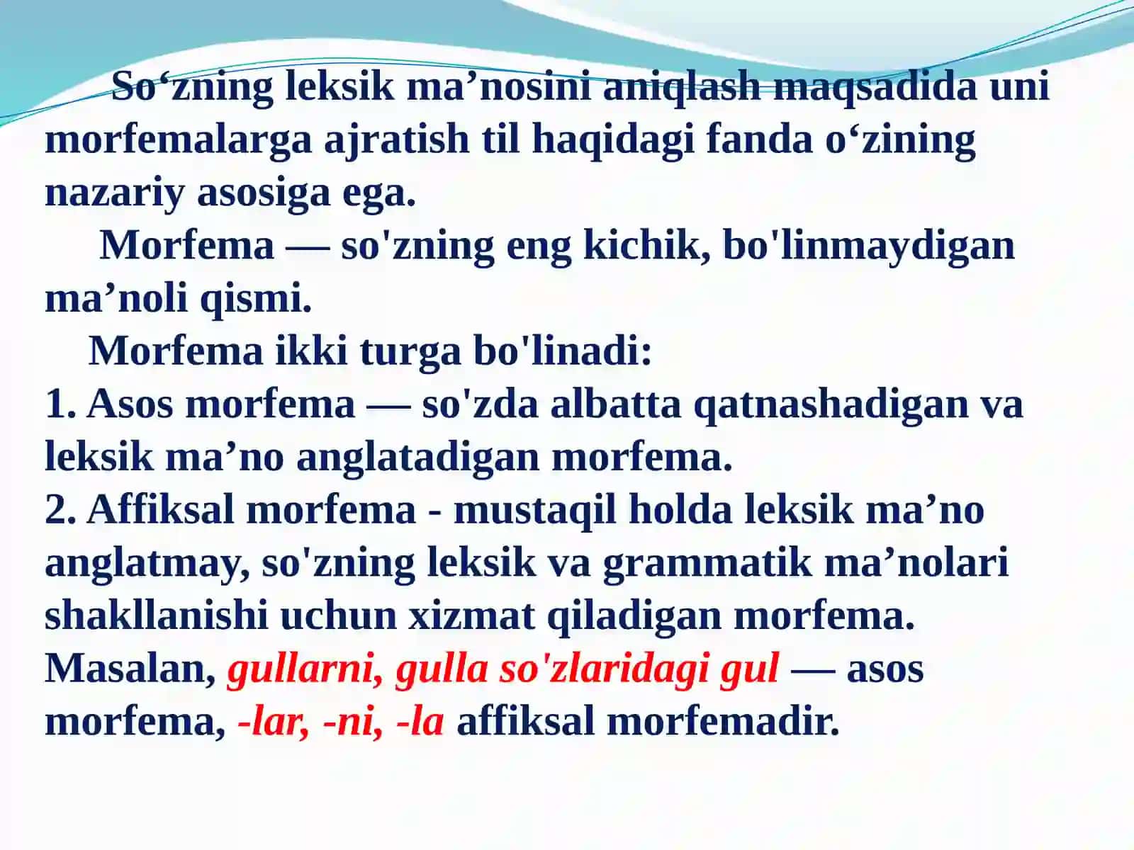 Boshlang`ich sinflarda so`zning morfemik tarkibini o`rganish metodikasi 3