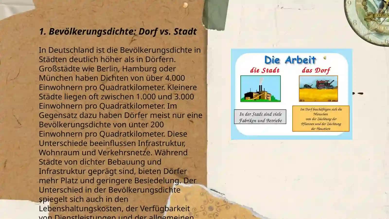 Bevölkerungsdichte: Dorf vs. Stadt 3