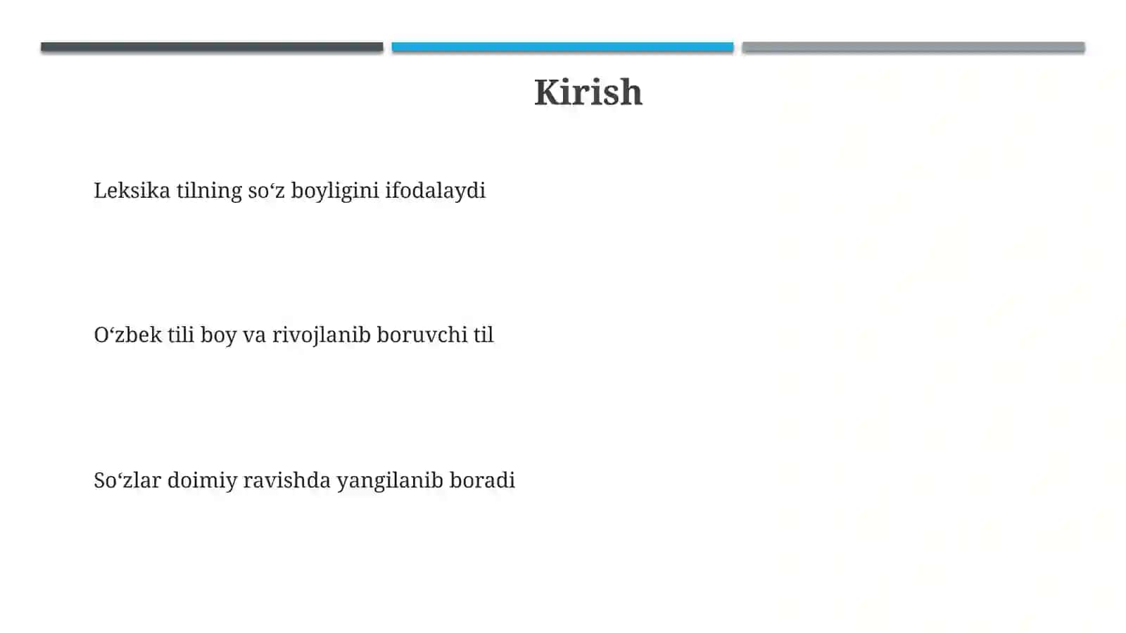 O‘zbek tili leksikası 3