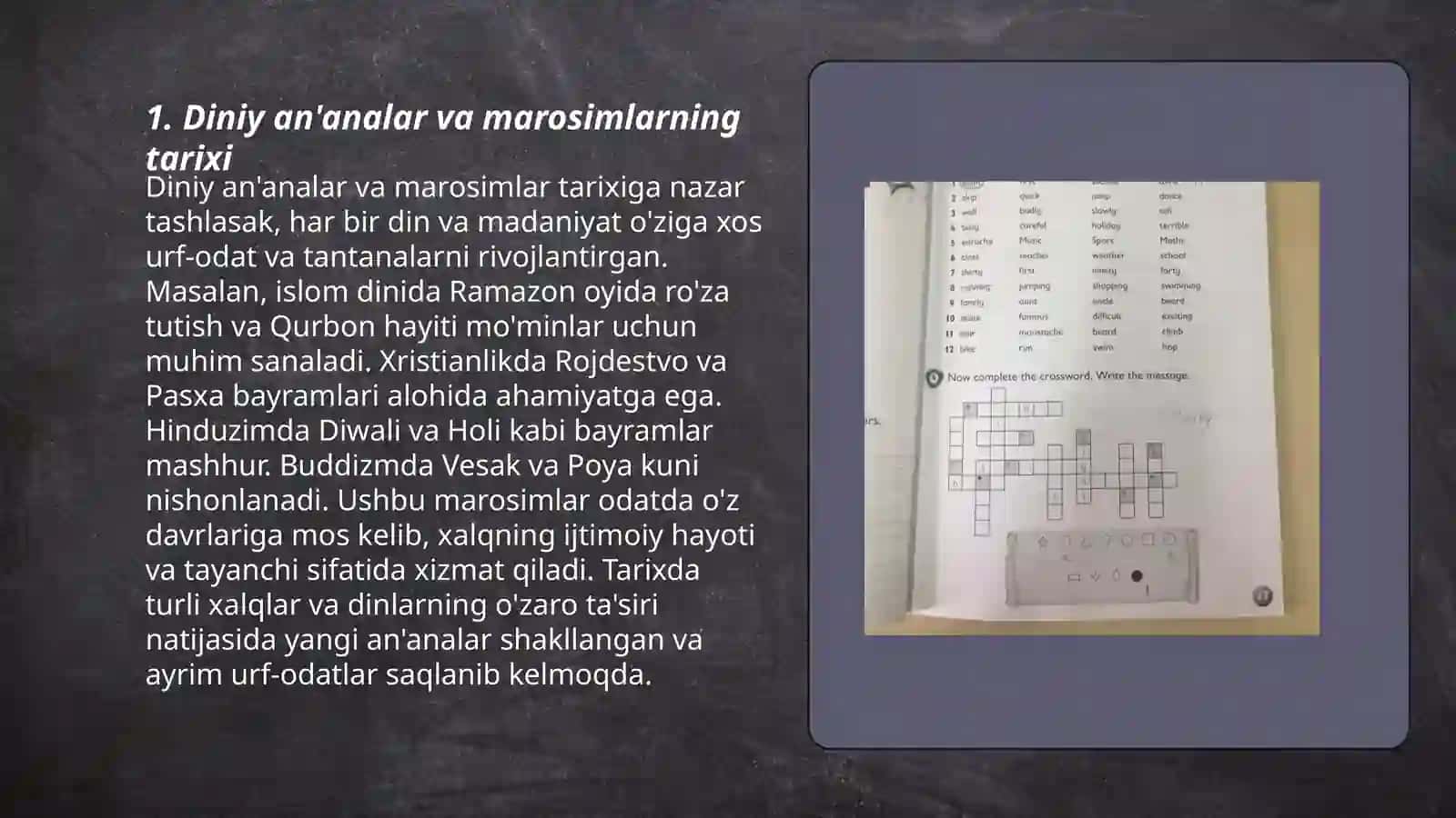 Diniy an'ana va marosimlarni qiyosiy tadqiq etish asoslari 3