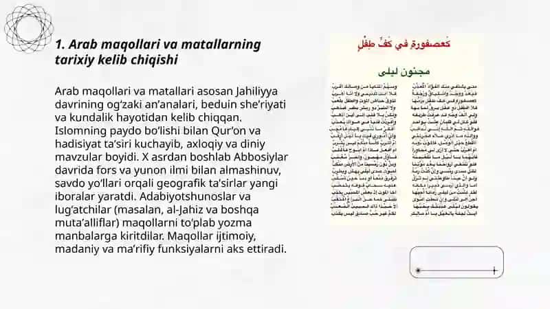 Arab maqollari va matallari ustida ishlash 3