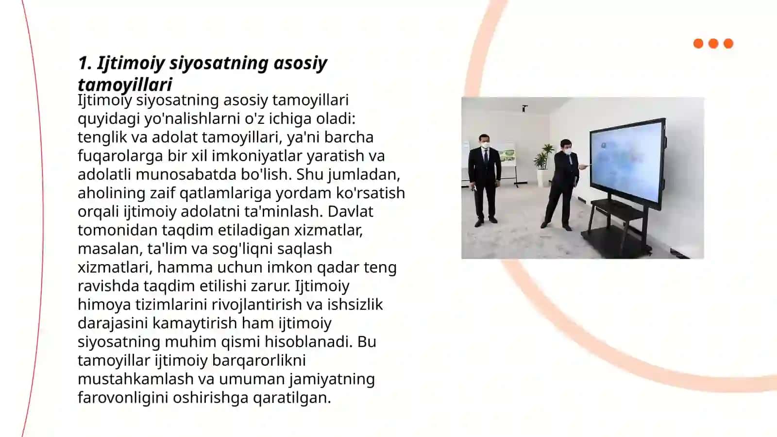 Ózbekiston ijtimoiy siyosatining strategiyasi va ustuvor yo'nalishlari 3