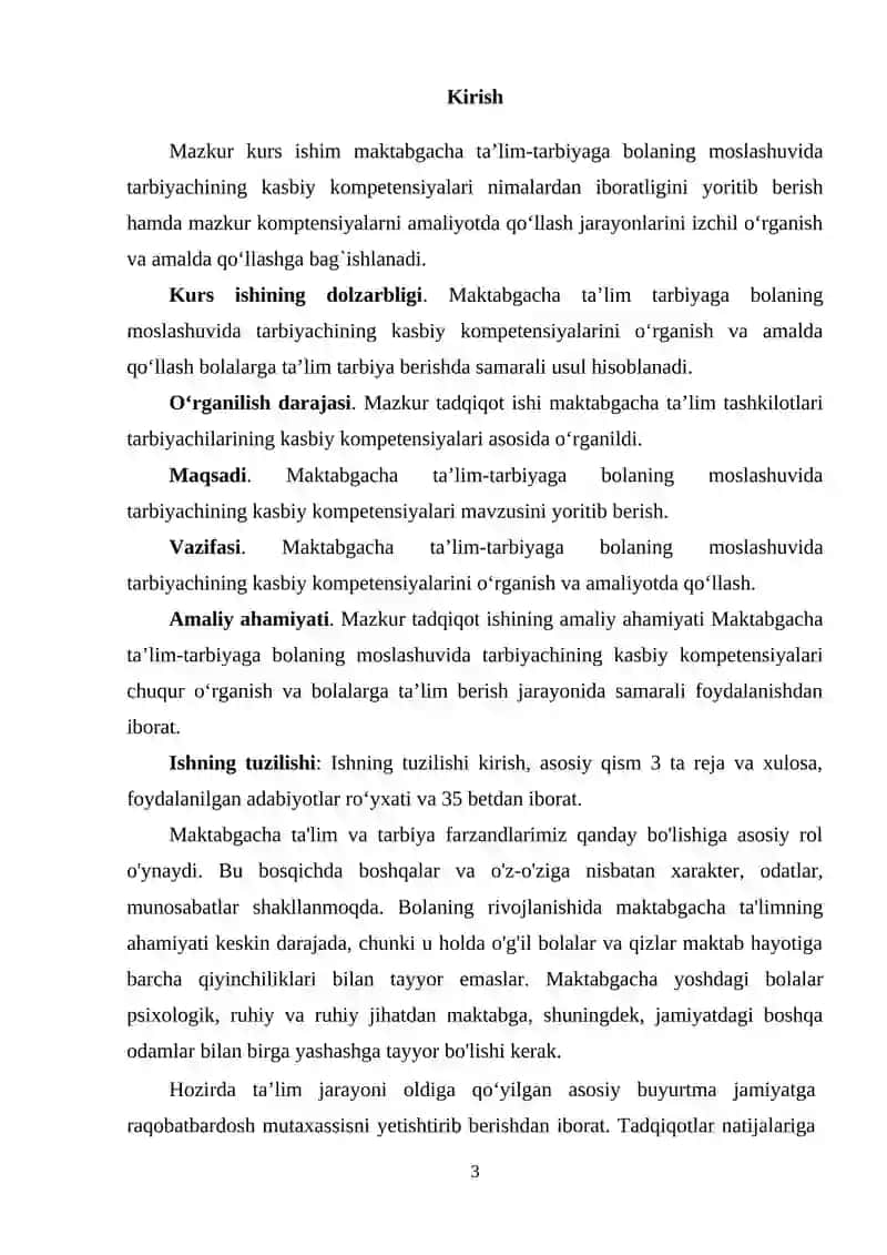 MTTga bolaning moslashuvida tarbiyachining kasbiy kompetensiyalari. 3