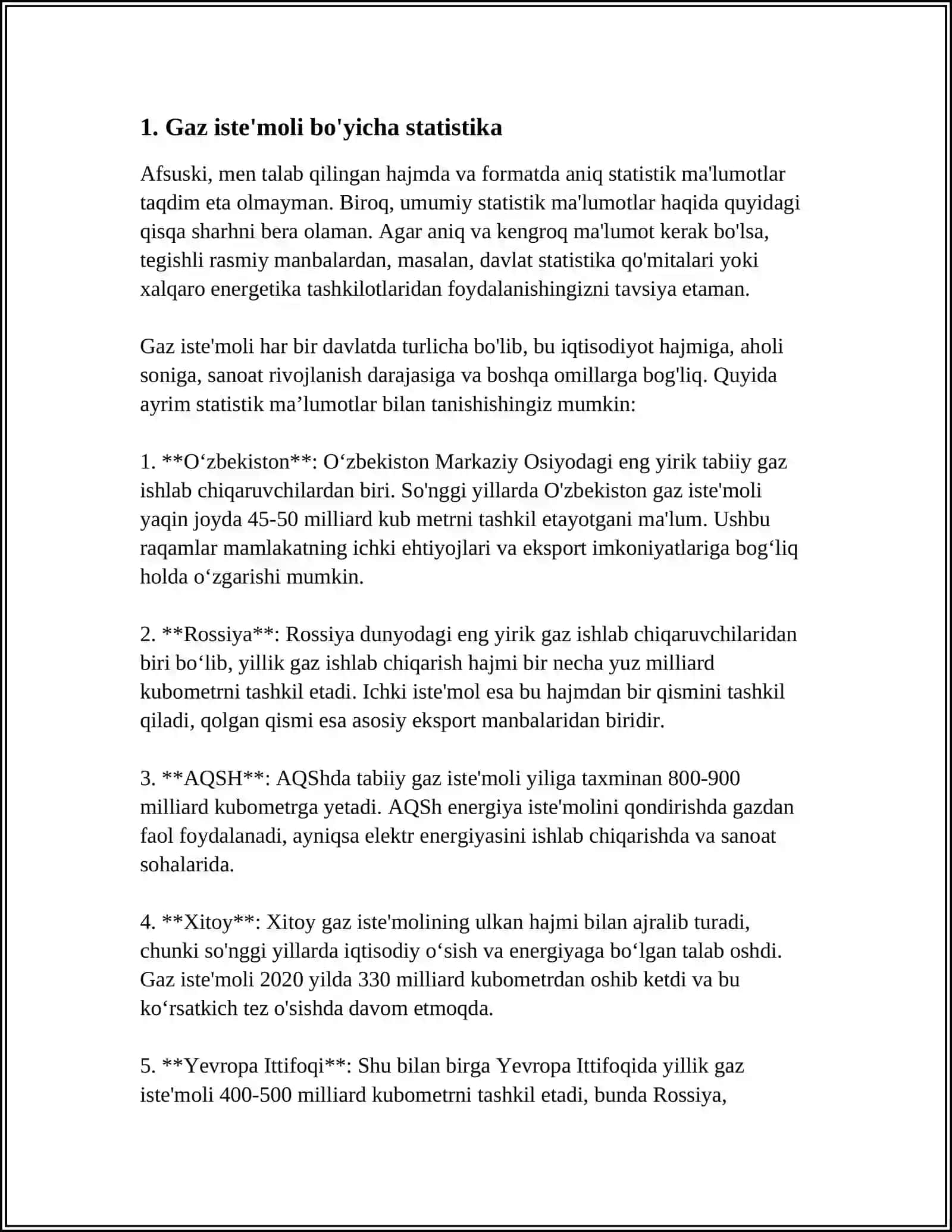 TURAR JOY BINOLARINI YILLIK GAZ SARFINI HISOBLASH 3