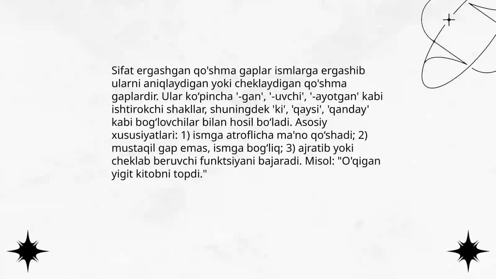 Sifat ergashgan qo'shma gaplar 3