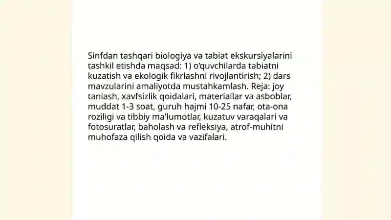 Boshlang'ich ta'lim tabiiy fanlaridan sinfdan tashqari ishlarni tashkil qilish 3