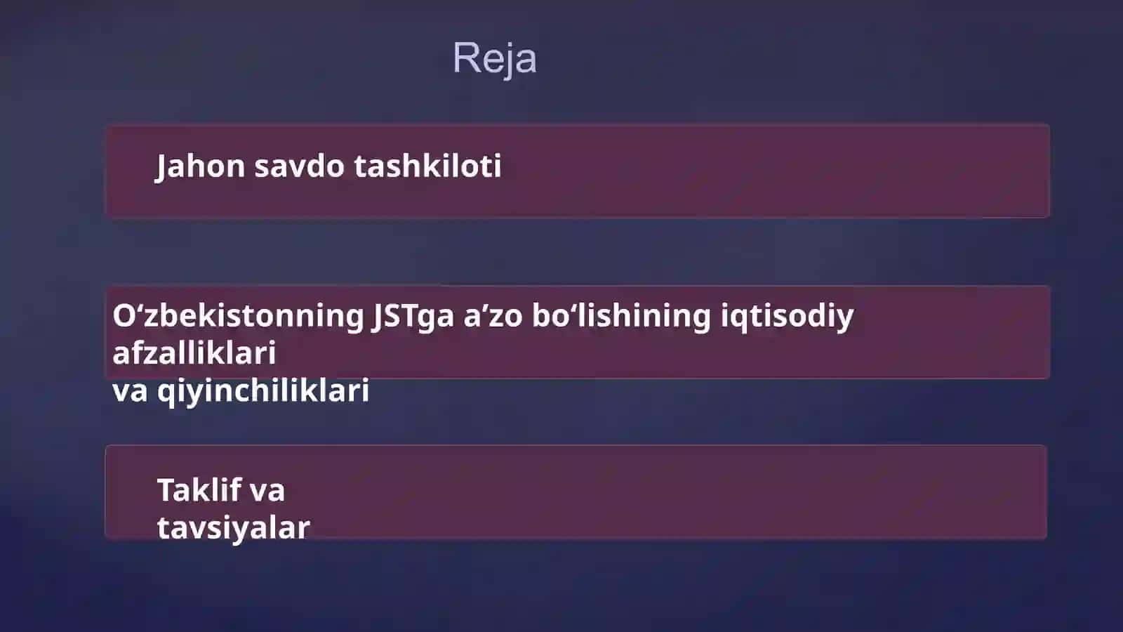 Global iqtisodiy rivojlanish fanidan tayyorlagan Mustaqilishi 3