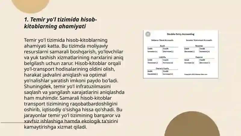 Temir yo'l tizimida hisob-kitoblar tizimi va shakllari 3